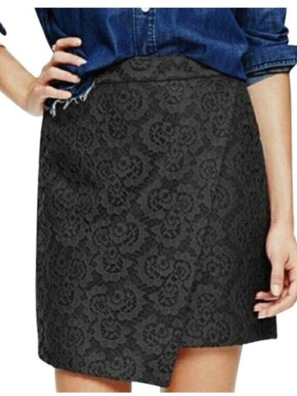 Madewell Black Floral Lace Mini Skirt - Elegant Everyday Style